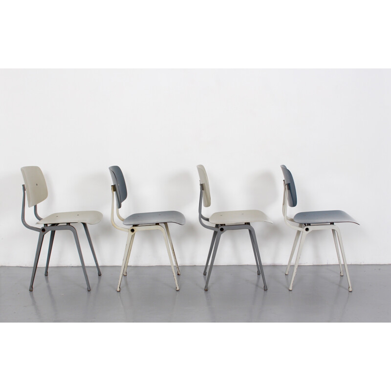 Set of 4 Revolt Chairs by Friso Kramer for Ahrend De Cirkel - 1950s