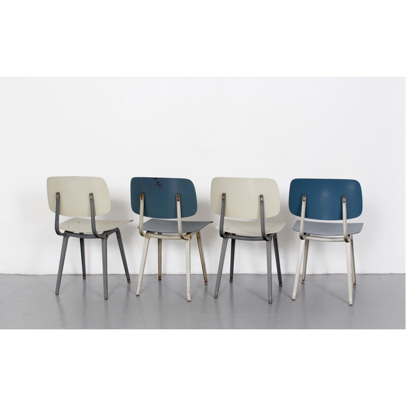 Set of 4 Revolt Chairs by Friso Kramer for Ahrend De Cirkel - 1950s