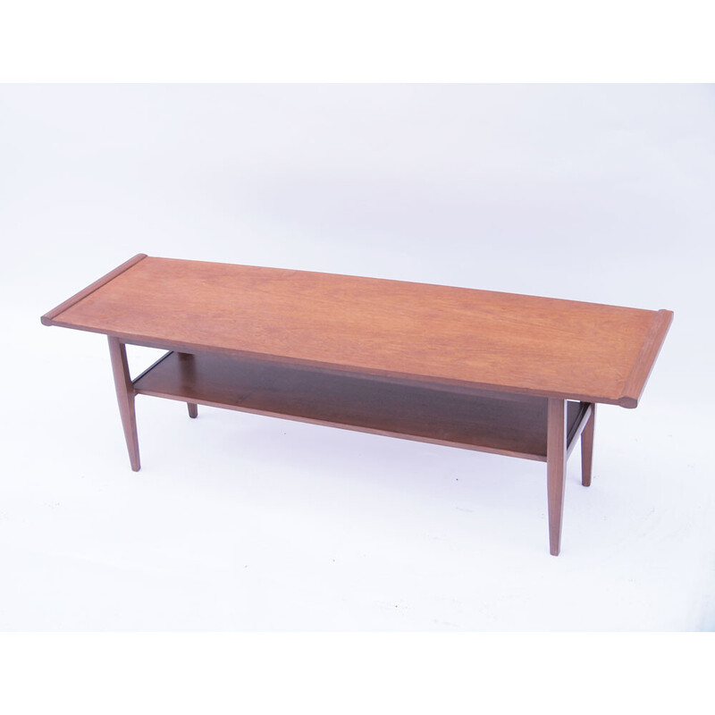 Scandinavian vintage double top coffee table, 1960