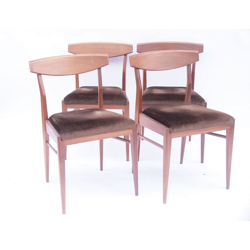 Set di 4 sedie scandinave vintage in teak