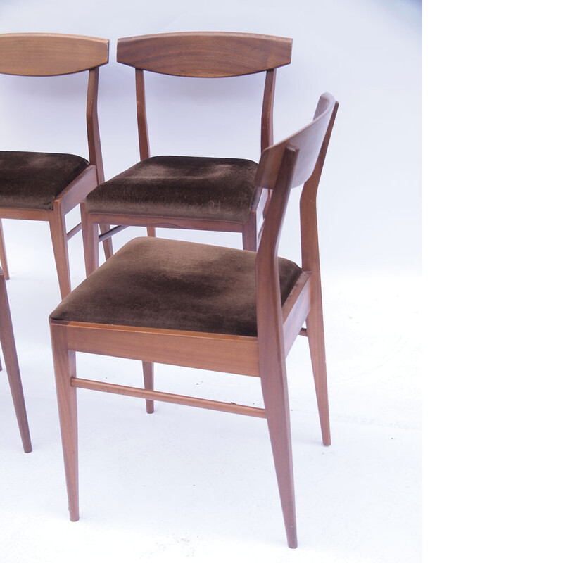 Set di 4 sedie scandinave vintage in teak