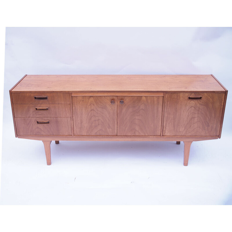 Enfilade scandinave vintage avec boutons central, 1960