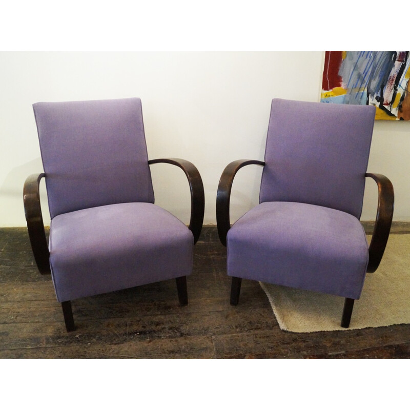 Pair of mid century armchairs by Jindrich Halabala - 1950s