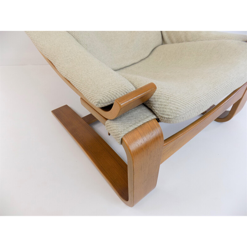 Vintage Kroken fauteuil met voetenbankje van Ake Fribytter voor Nelo