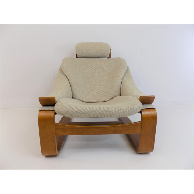 Vintage Kroken armchair with ottoman by Ake Fribytter for Nelo