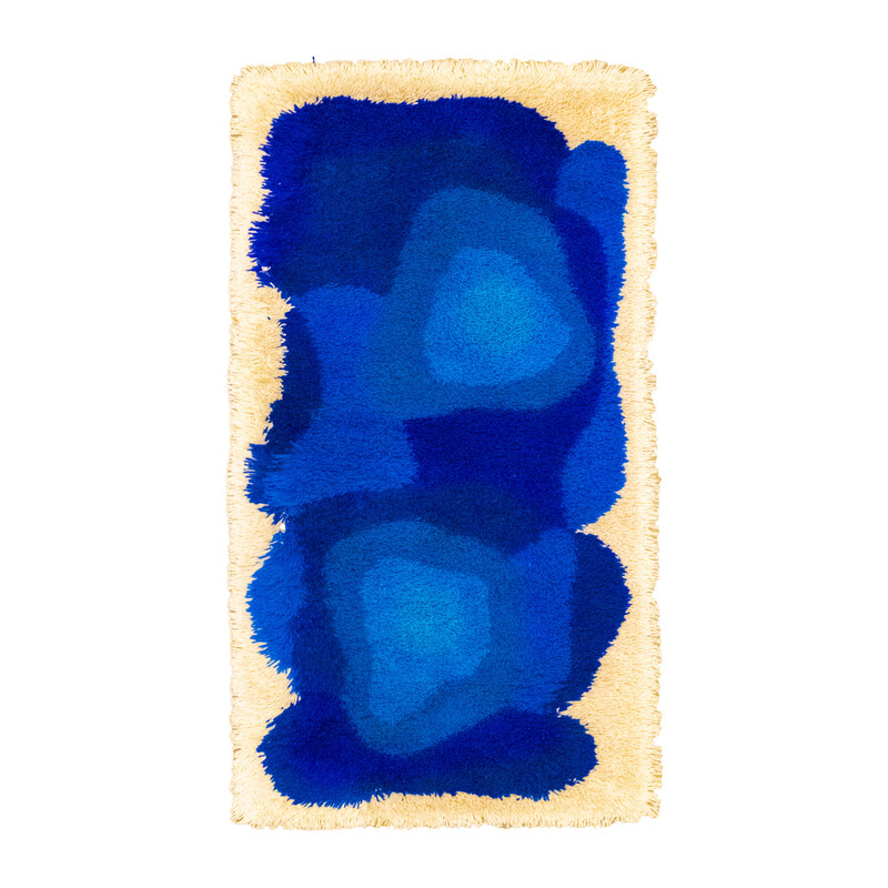 Vintage blue Desso "amoebe" rug