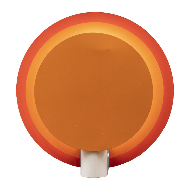 Vintage orange La Planeta wall lamp for Lumiance