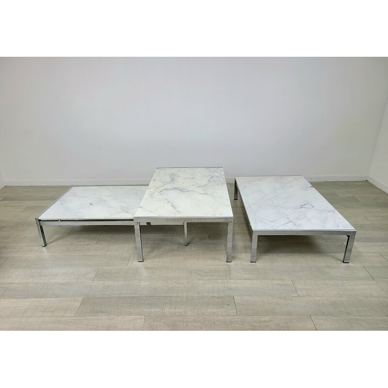 Table basse vintage en marbre par J.A.Motte pour Airborne, 1960