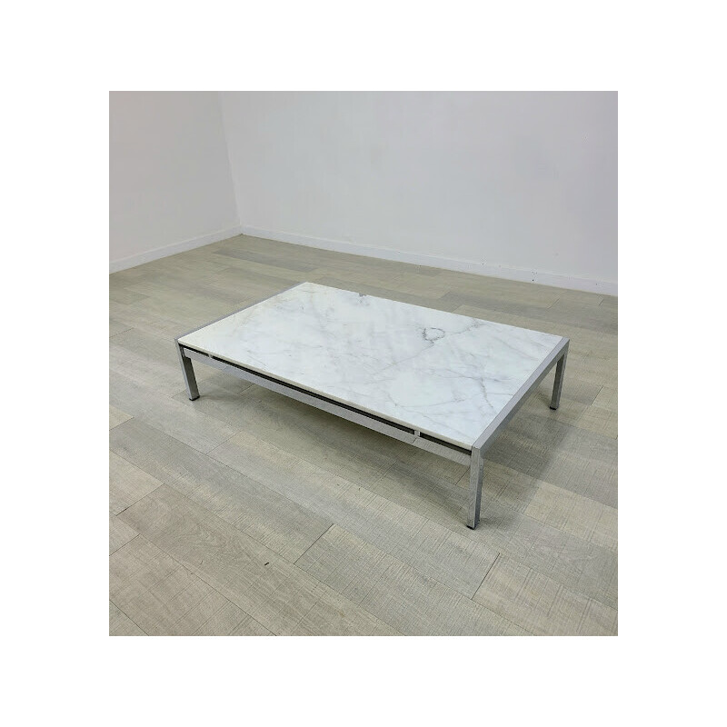 Table basse vintage en marbre par J.A.Motte pour Airborne, 1960