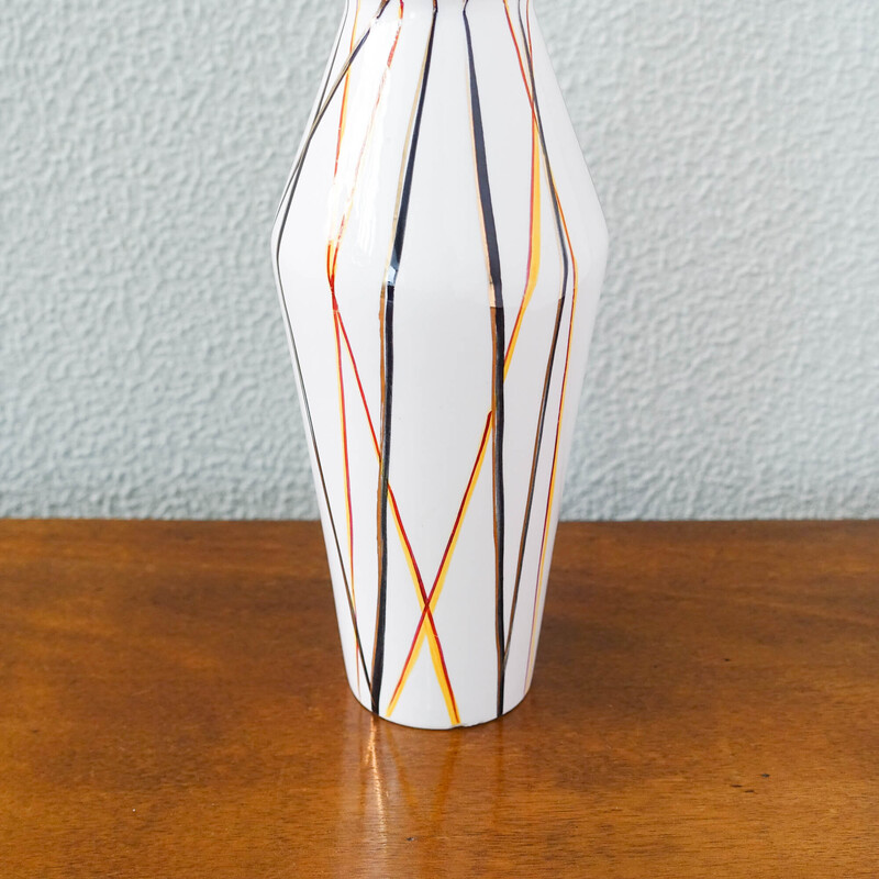 Vintage modernist flower vase in ceramic by Vitrin, Portugal 1950s