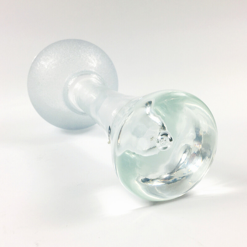 Scandinavian vintage minimalist glass vase by Bergdala, Sweden 1970s