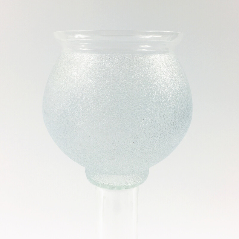 Scandinavische vintage minimalistische glazen vaas van Bergdala, Zweden 1970