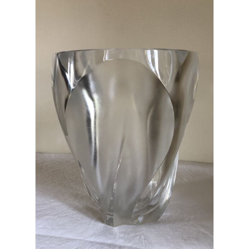 Vaso di cristallo vintage di Lalique, 1960