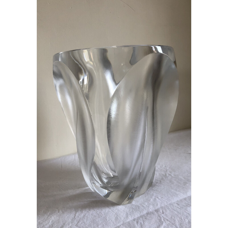 Vaso de cristal vintage de Lalique, 1960