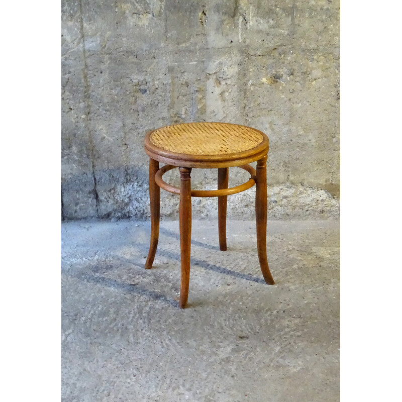 Vintage bentwood stool by Josias Eissler and Söhne, 1890