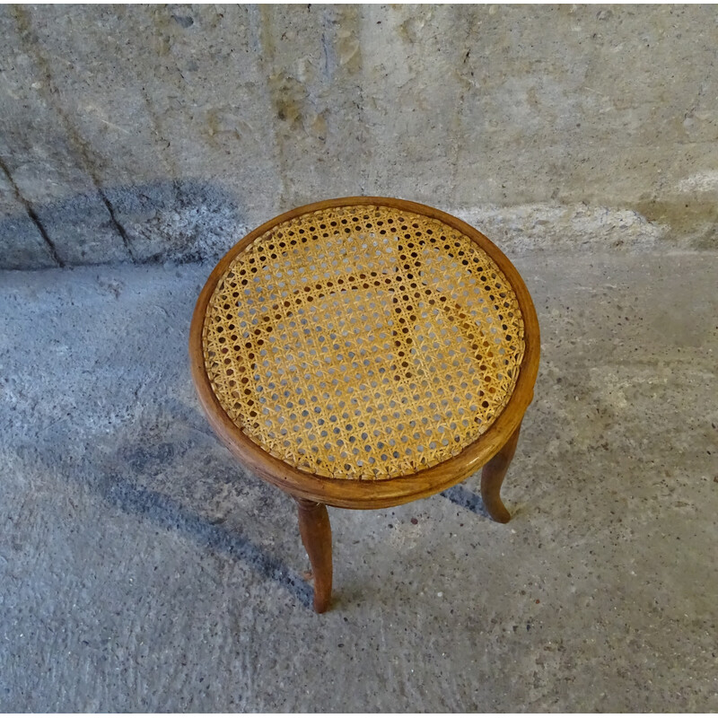 Tabouret vintage en bois-courbé de Josias Eissler et Söhne, 1890