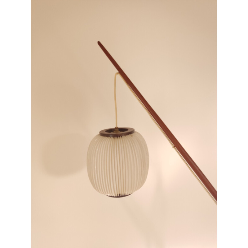 Vintage fishing rod floor lamp by Svend Aage Holm Sorensen, Denmark 1950