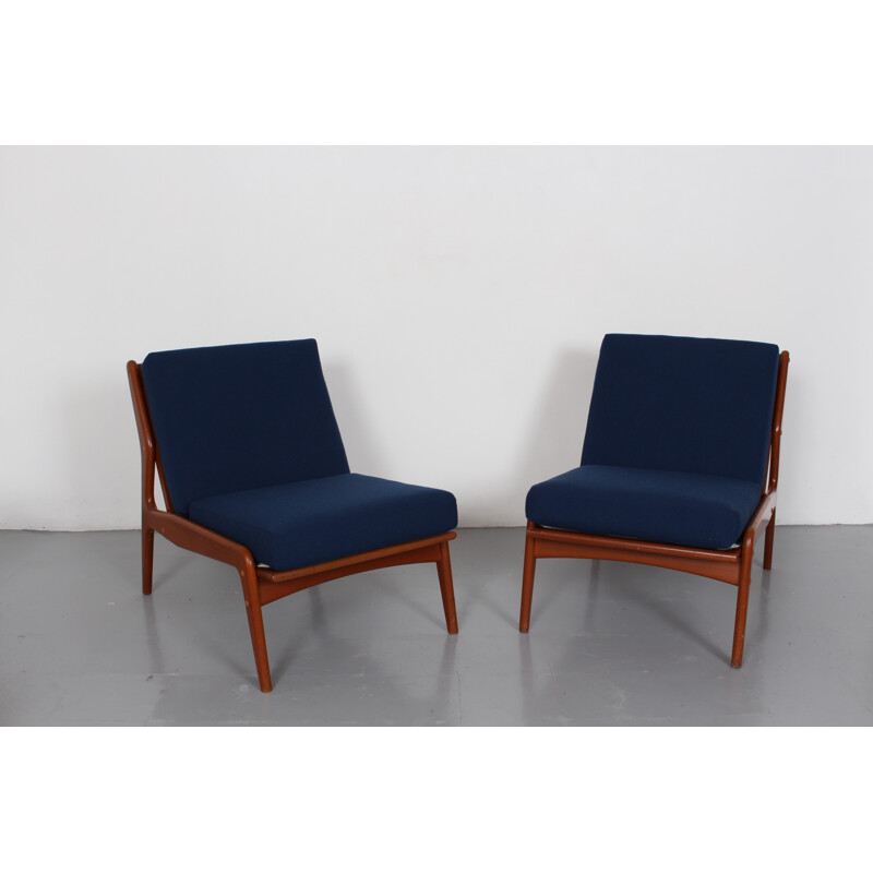 Set of two Danish teak lounge chairs - 1960s