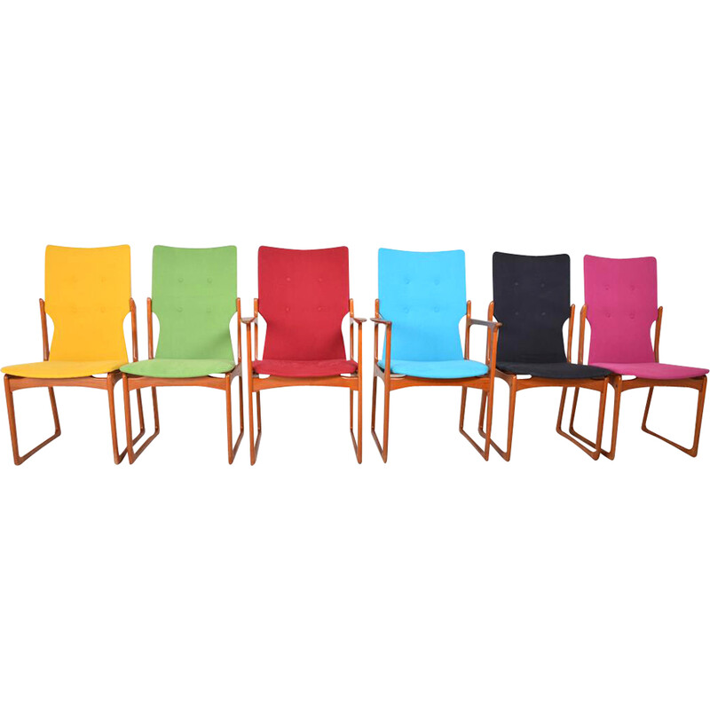 Set of 6 vintage chairs by Vamdrup Stolefabrik, Denmark 1960