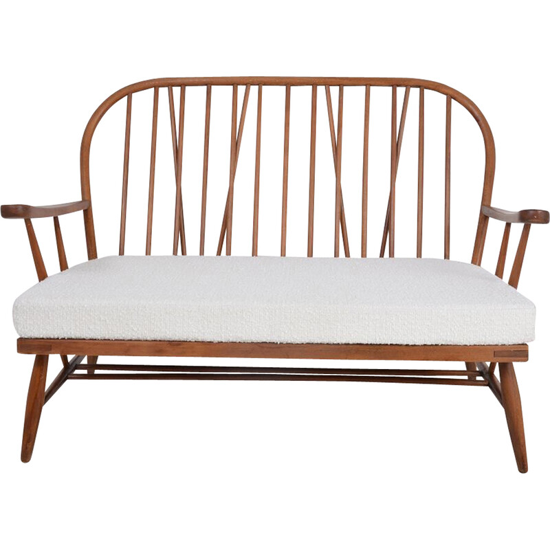 Vintage 2-seater bench by Lucian Ercolani for Ercol, 1960