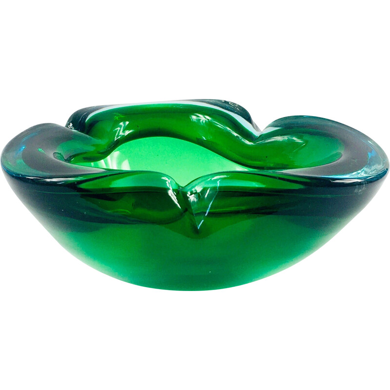 Mid-century Sommerso Murano glass bowl by Flavio Poli, Italy 1960s