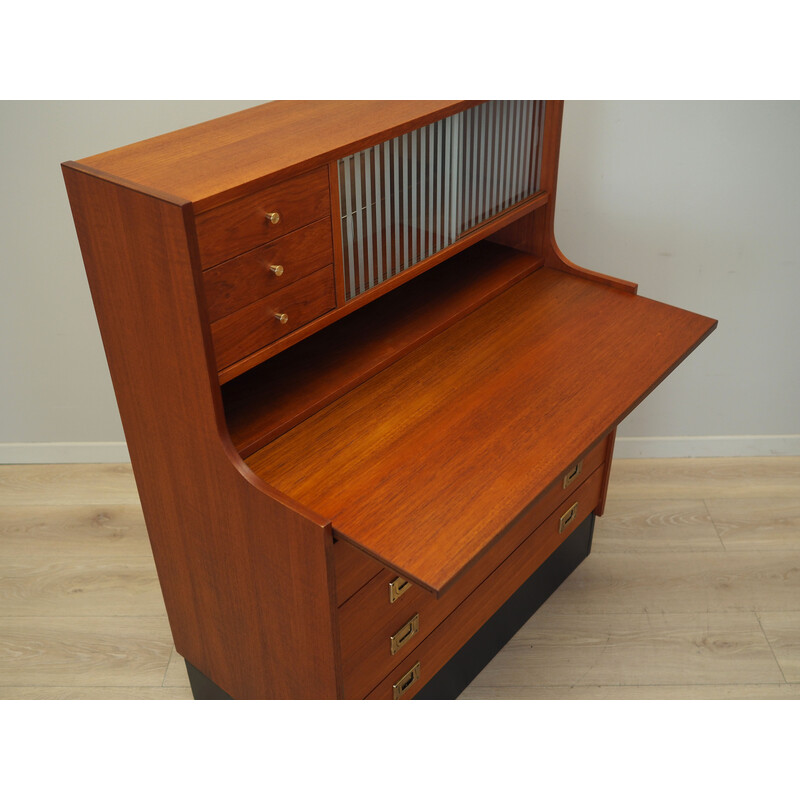 Vintage teakhouten secretaire, Denemarken 1970