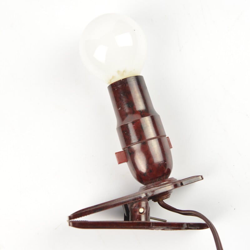 Lámpara de mesilla de noche vintage de baquelita Bauhaus, Alemania años 30