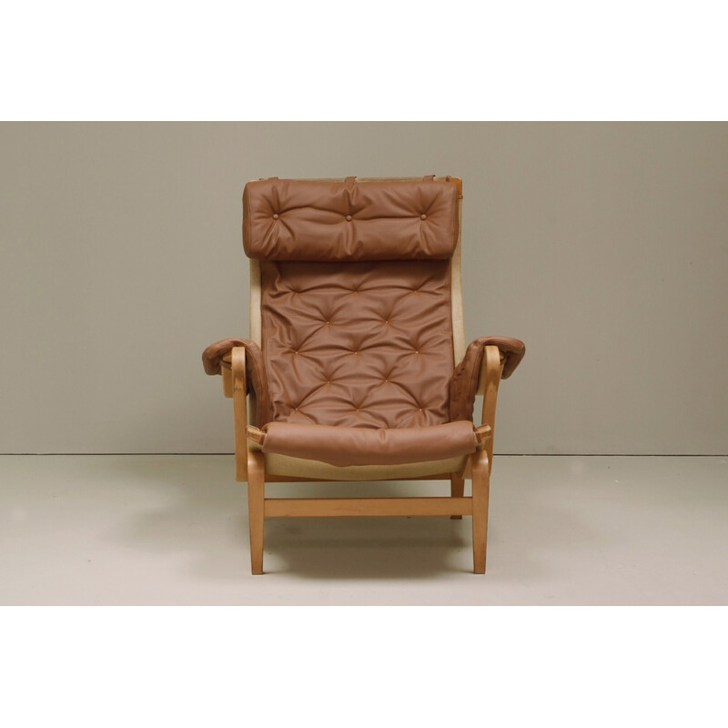 Vintage "Pernilla" fauteuil van Bruno Mathsson voor Dux, Zweden 1970