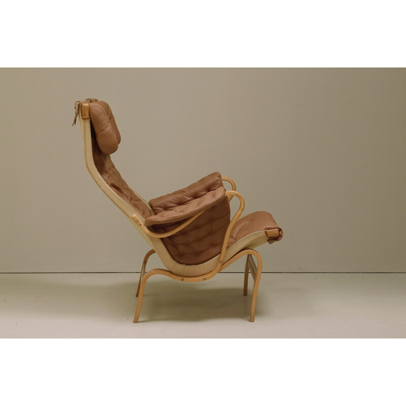 Vintage "Pernilla" fauteuil van Bruno Mathsson voor Dux, Zweden 1970