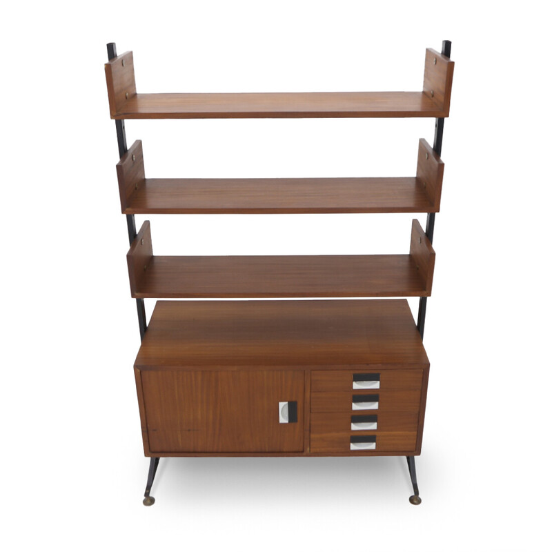 Vintage bookcase with drawers by Giuseppe Brusadelli for Gbl, 1960s