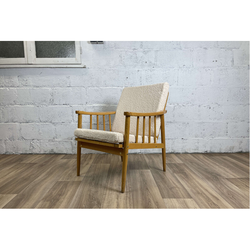 Vintage oak armchair, 1970