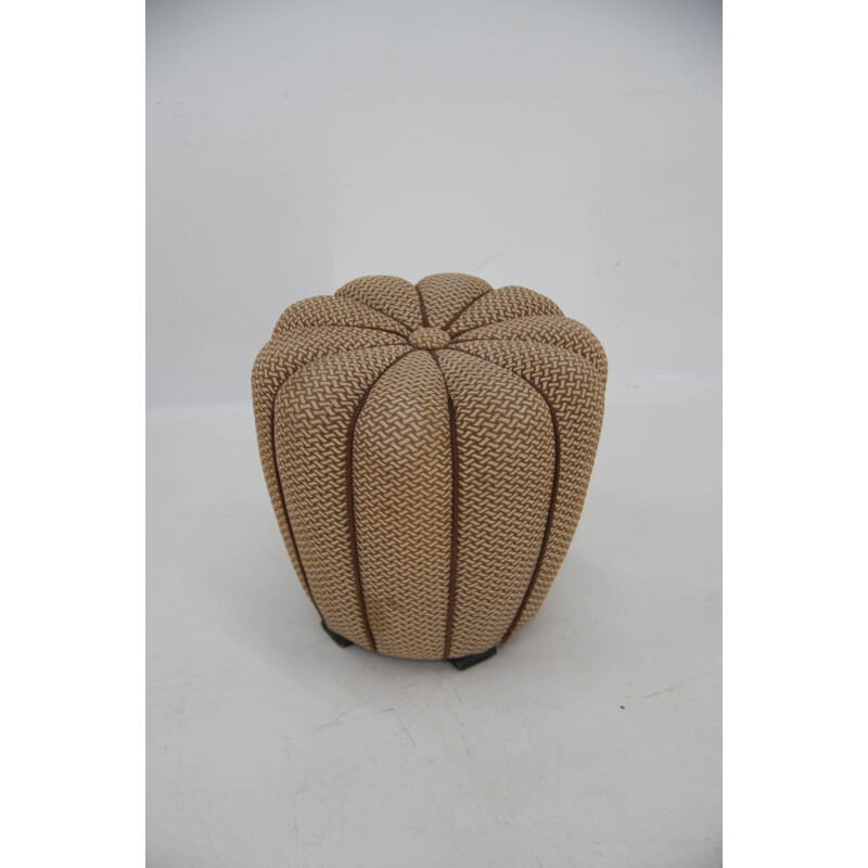 Art Deco vintage ottoman by Jindrich Halabala for Up Zavody, Czechoslovakia 1930s