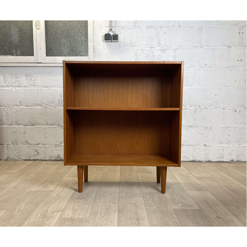 Scandinavian vintage open bookcase in teak from Denka, Denmark 1960