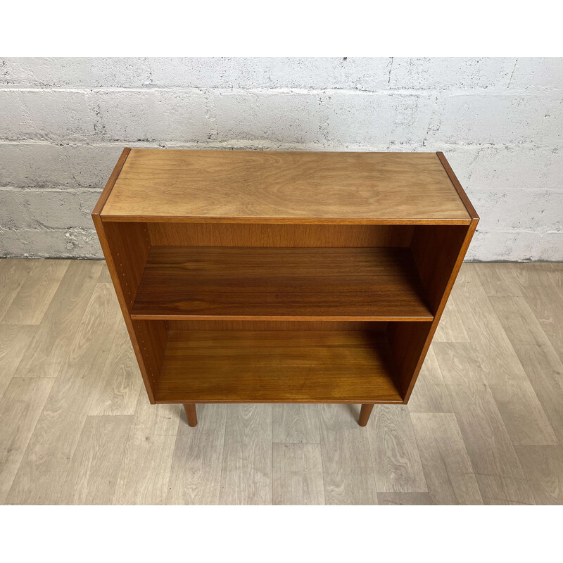 Scandinavian vintage open bookcase in teak from Denka, Denmark 1960