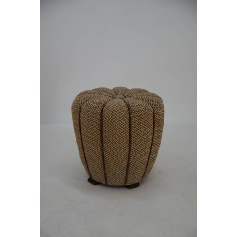 Art Deco vintage ottoman by Jindrich Halabala for Up Zavody, Czechoslovakia 1930s