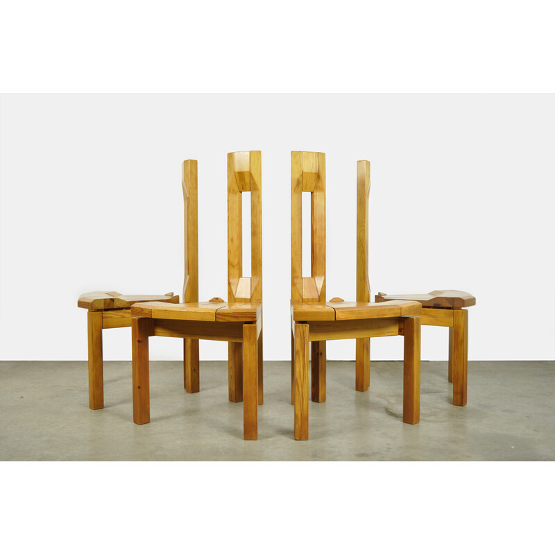 Pair of vintage pine dining chairs "Rantasipi" by Arnold Lerber for Laukaan Puu, Finland 1970s