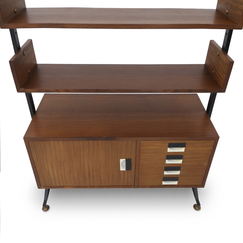 Vintage bookcase with drawers by Giuseppe Brusadelli for Gbl, 1960s