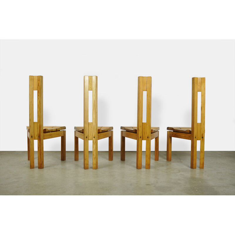 Pair of vintage pine dining chairs "Rantasipi" by Arnold Lerber for Laukaan Puu, Finland 1970s