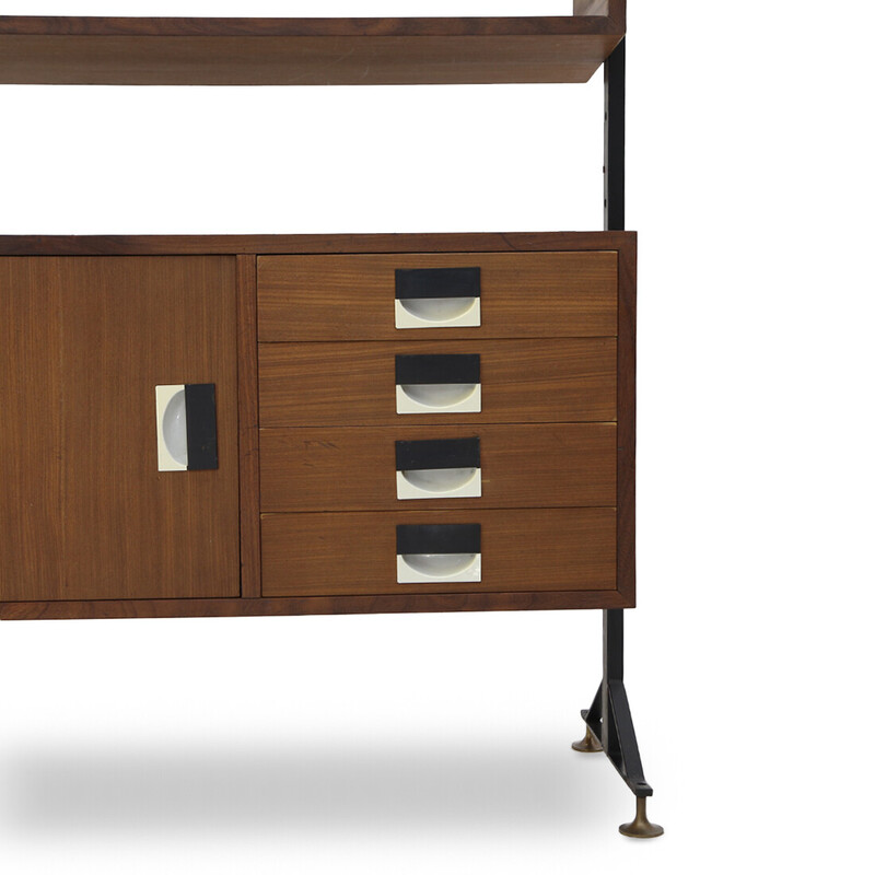 Vintage bookcase with drawers by Giuseppe Brusadelli for Gbl, 1960s