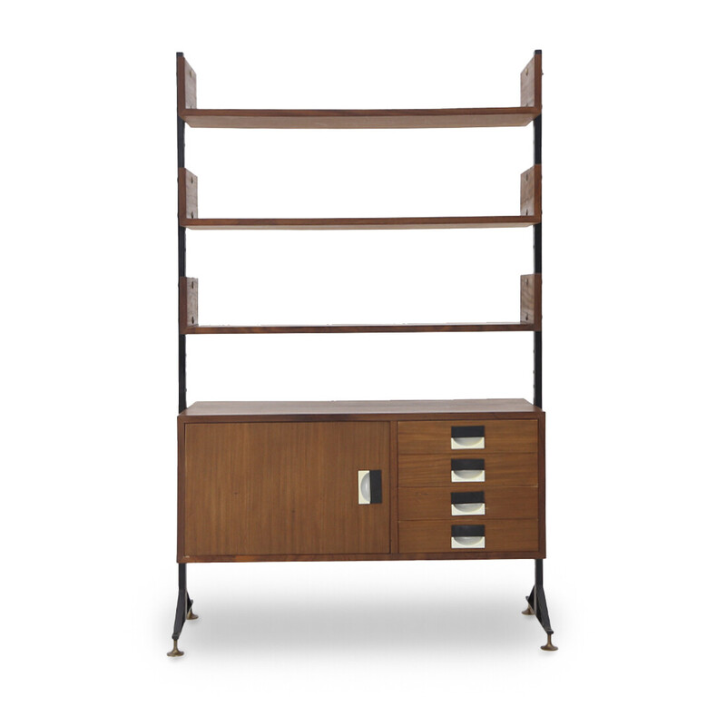 Vintage bookcase with drawers by Giuseppe Brusadelli for Gbl, 1960s