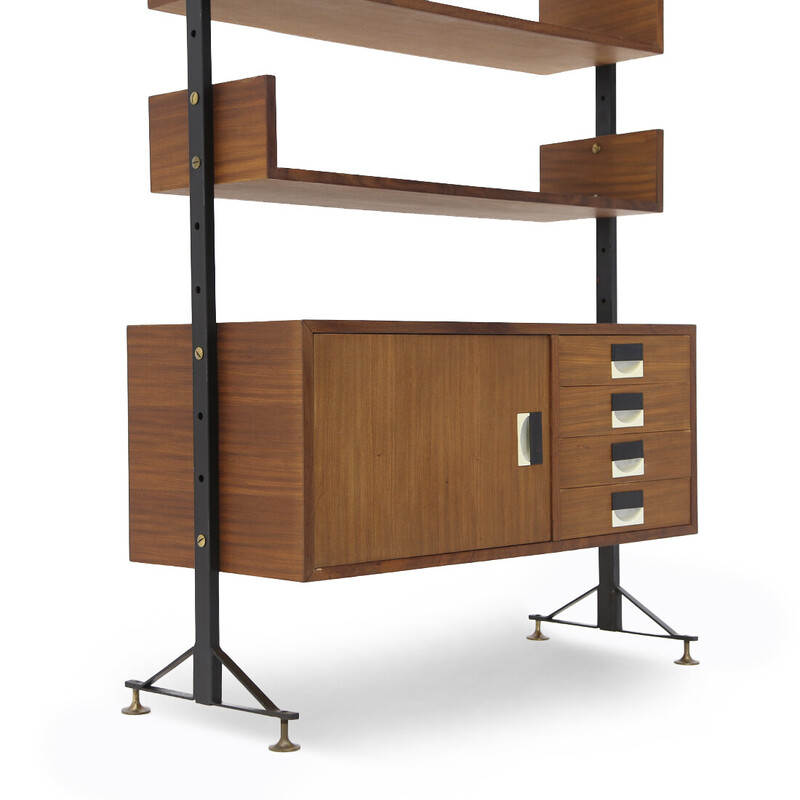 Vintage bookcase with drawers by Giuseppe Brusadelli for Gbl, 1960s