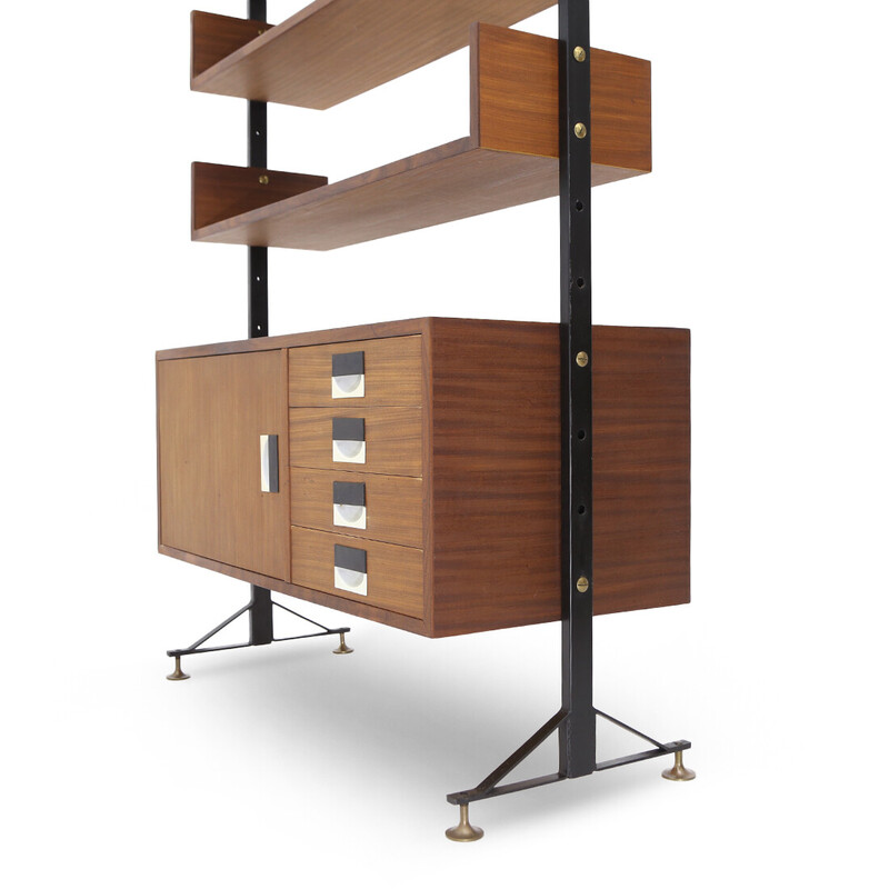 Vintage bookcase with drawers by Giuseppe Brusadelli for Gbl, 1960s