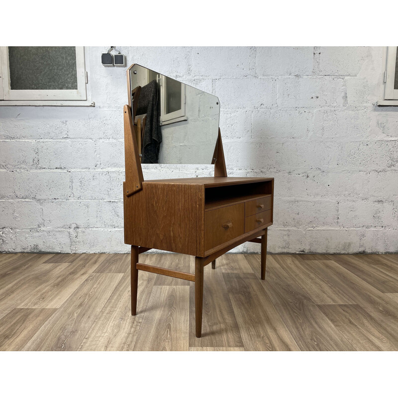 Coiffeuse scandinave vintage en teck, 1960