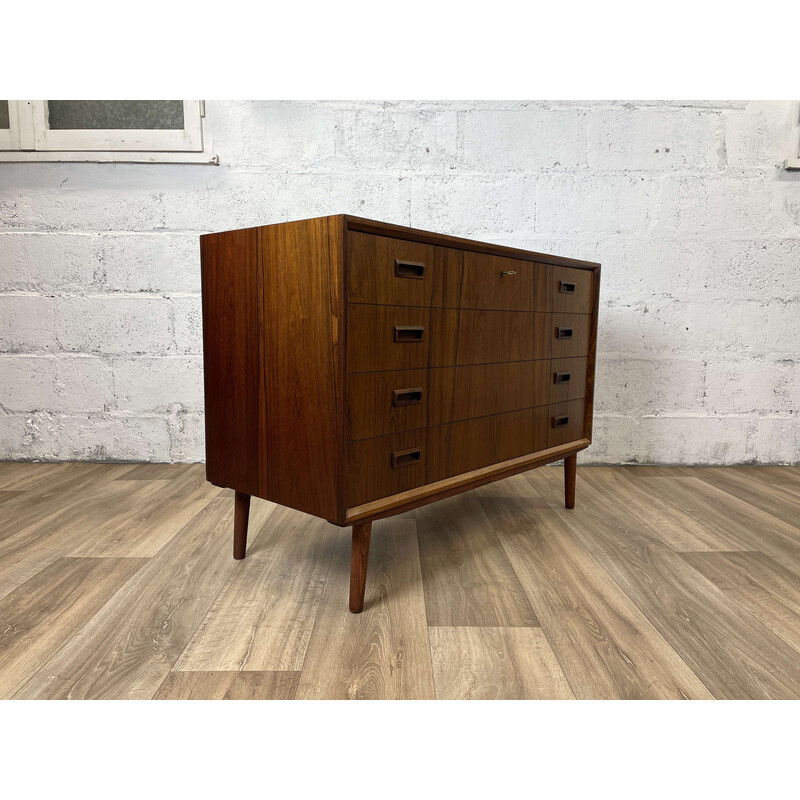 Scandinavian vintage rosewood chest of drawers, 1960