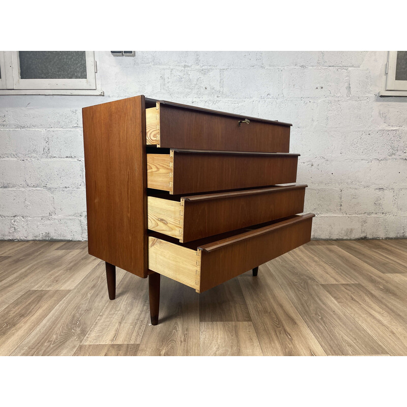 Scandinavian vintage teak chest of drawers, 1960