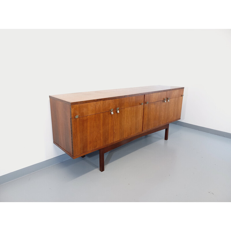 Enfilade vintage en palissandre et laiton, 1960