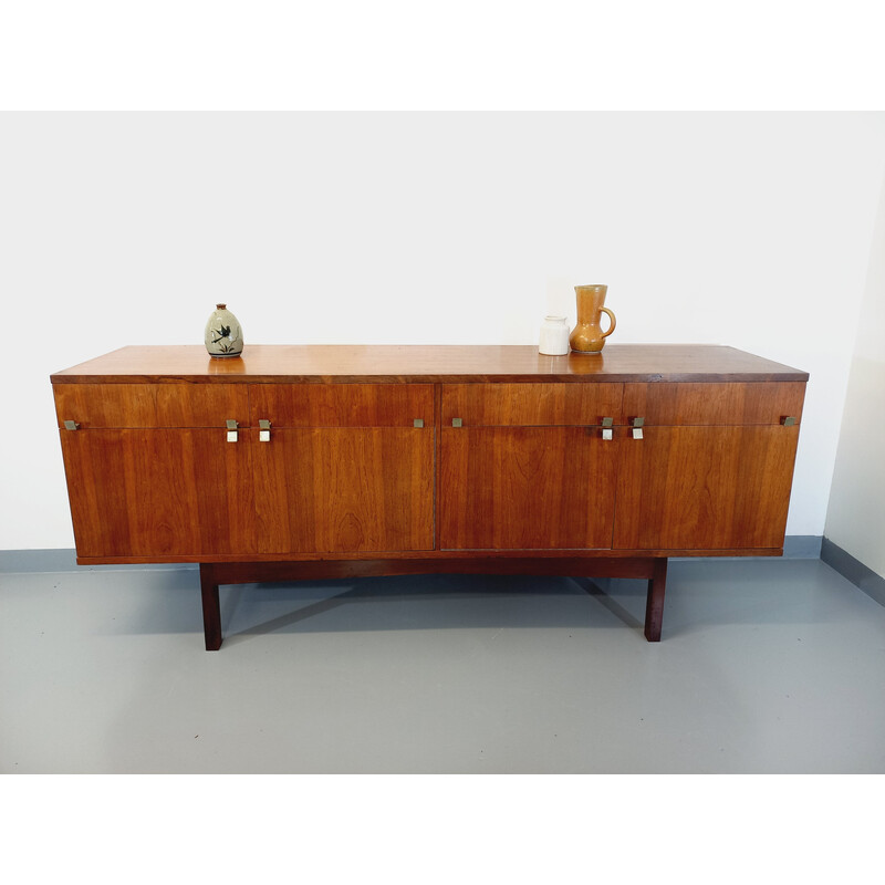 Enfilade vintage en palissandre et laiton, 1960