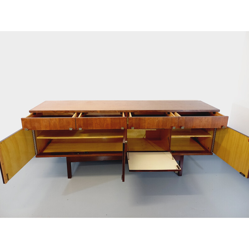 Vintage palissander en messing dressoir, 1960