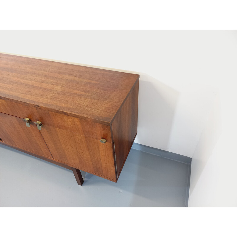 Vintage palissander en messing dressoir, 1960