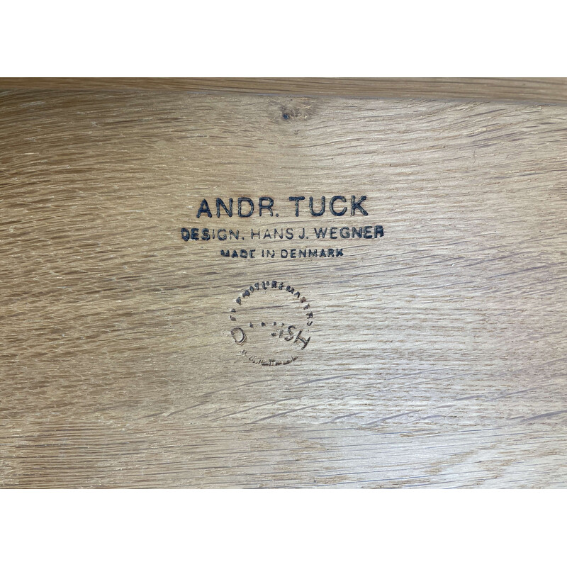 Scandinavian vintage oakwood coffee table model At-15 by Hans J. Wegner for Andreas Tuck, 1960
